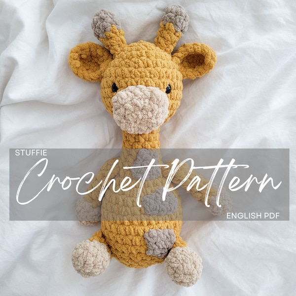 Pattern: Griffie the Giraffe Stuffie Pattern, crochet giraffe, crochet pattern animal