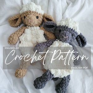 Pattern: Lolo the Lamb Snuggler, crochet lamb, crochet pattern animal