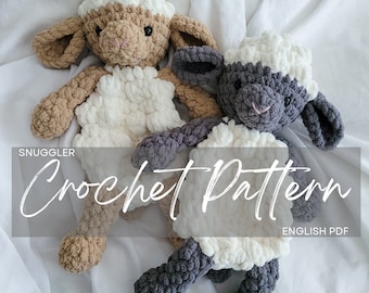 Pattern: Lolo the Lamb Snuggler, crochet lamb, crochet pattern animal