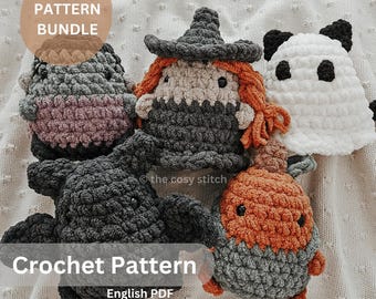 Pattern Bundle: Chubby Boo Buddies, halloween crochet patterns *See description*