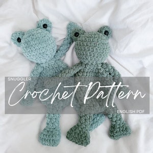 Pattern: Frankie the Frog Snuggler, crochet frog, crochet pattern animal