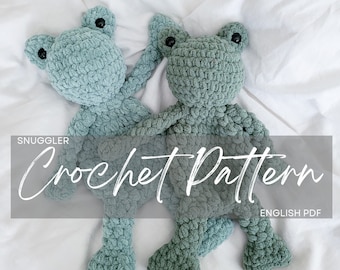 Pattern: Frankie the Frog Snuggler, crochet frog, crochet pattern animal