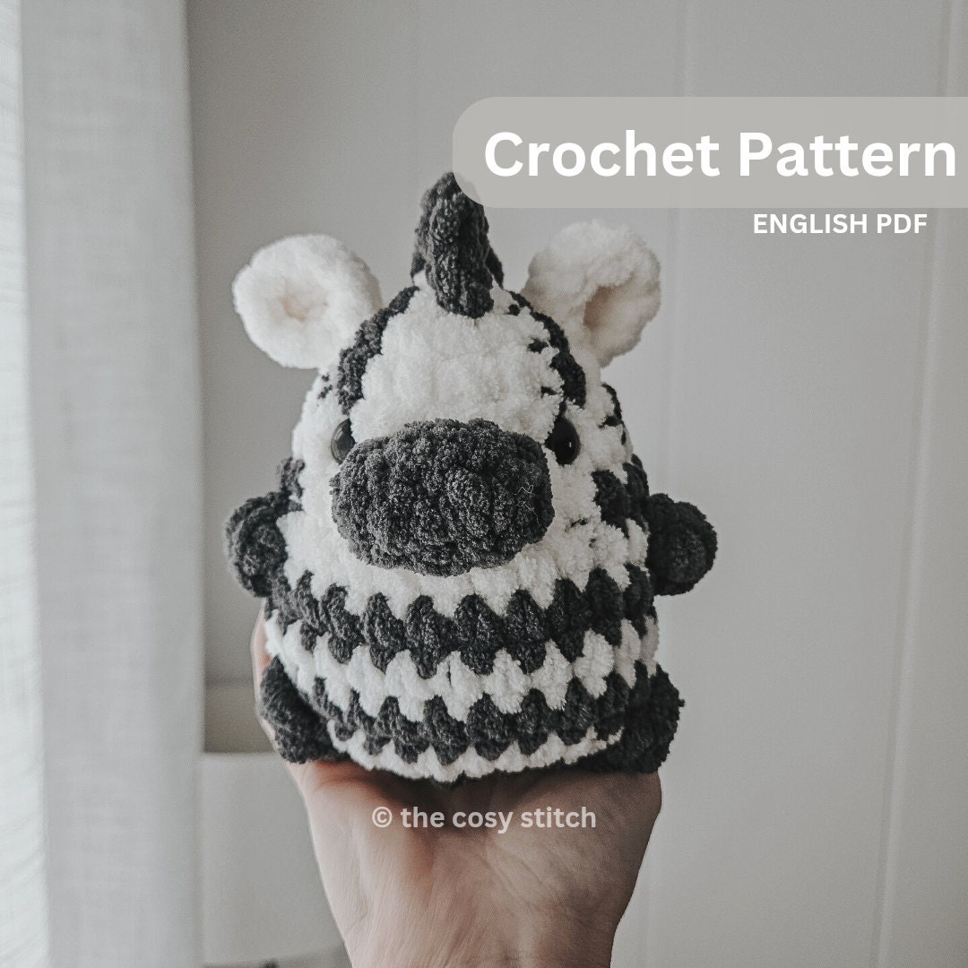 40 Zebra Crochet Patterns for Amigurumi, Blankets, Nursery Decor, and Handmade Gifts 19 Crochet Zebra Pattern: Chubby Buddy Amigurumi