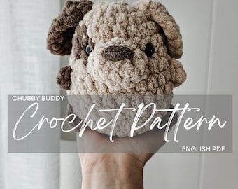 Patrón: Perrito Gordito de Crochet (Patrón en PDF)