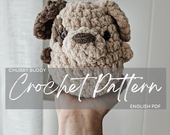 Pattern: Little Puppy Chubby Buddy, crochet pattern, crochet puppy, crochet dog