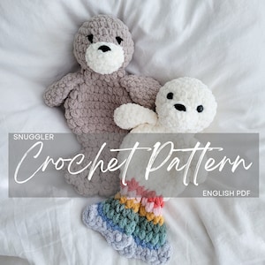 Pattern: Saltie the Seal Snuggler Pattern, crochet seal, crochet pattern animal