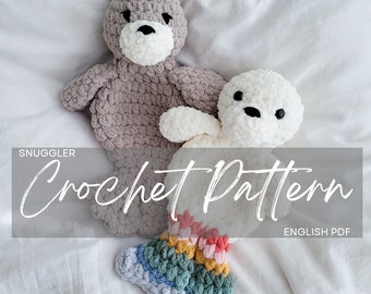 Pattern: Saltie the Seal Snuggler Pattern, crochet seal, crochet pattern animal