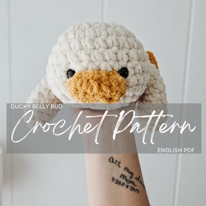 Pattern: Mucky the Ducky Belly Bud, crochet duck, crochet pattern animal