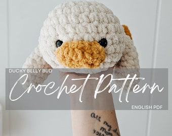 Pattern: Mucky the Ducky Belly Bud, crochet duck, crochet pattern animal