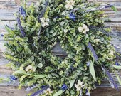 Spring Wreath,Spring Decor, Summer Wreath, Summer Wreath, Farmhouse Wreath, Farmhouse Decor,Front Door Wreath,Lambs Ear Wreath,Home Decor