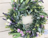 Spring Wreath,Spring Decor, Summer Wreath, Summer Wreath, Farmhouse Wreath, Farmhouse Decor,Front Door Wreath,Lambs Ear Wreath,Home Decor