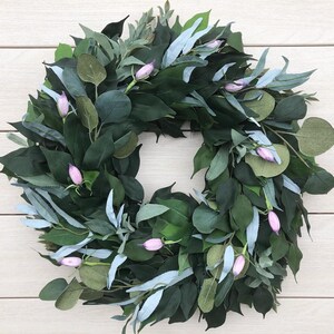 Couronne de printemps, Décor de printemps, Couronne dété, Couronne dété, Couronne de ferme, Décoration de ferme, Couronne de porte dentrée, Couronne doreille de verdure, Décoration intérieure image 1