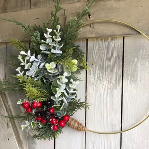 Christmas Wreath, Winter Wreath, Winter Decor, Holiday Wreath, Farmhouse Wreath, Christmas Decor, Rustic Wreath, Front Door Wreath image 2