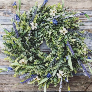 Summer Wreath, Summer Decor, Fall Wreath, Farmhouse Wreath, Farmhouse Decor, Front Door Wreath, Lambs Ear Wreath, Home Decor, Spring Wreath