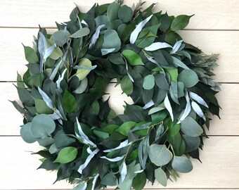 Spring Wreath,Spring Decor, Summer Wreath, Summer Wreath, Farmhouse Wreath, Farmhouse Decor,Front Door Wreath,Lambs Ear Wreath,Home Decor