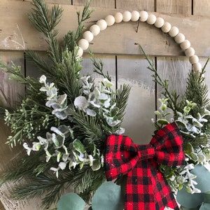 Couronne de Noël, Couronne d'hiver, Décoration hivernale, Couronne des fêtes, Couronne de ferme, Décoration de Noël, Couronne rustique, Couronne pour porte d'entrée image 3