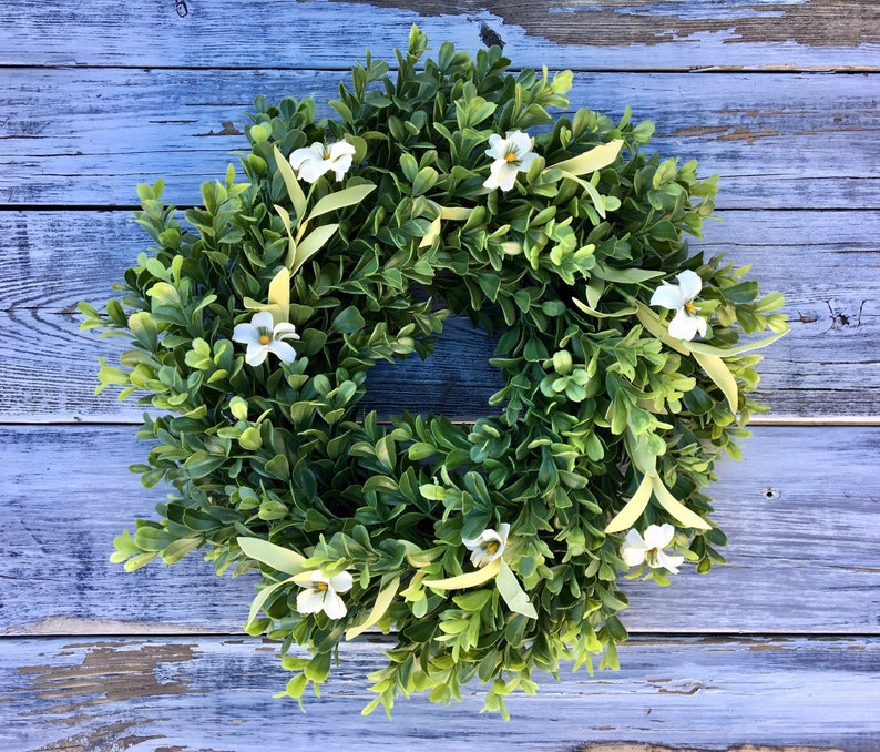 Summer Wreath, Summer Decor, Fall Wreath, Farmhouse Wreath, Farmhouse Decor, Front Door Wreath, Lambs Ear Wreath, Home Decor, Spring Wreath image 3