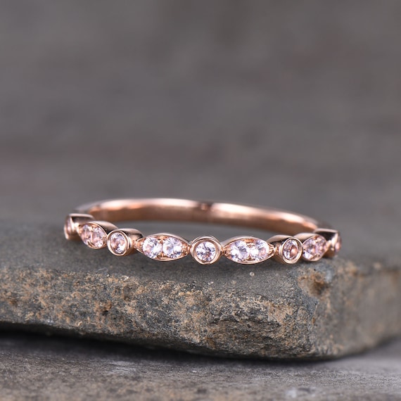 morganite stacking ring