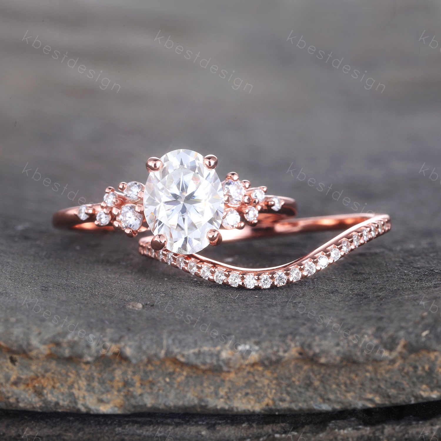 Rose gold and cubic zirconia rings best sale