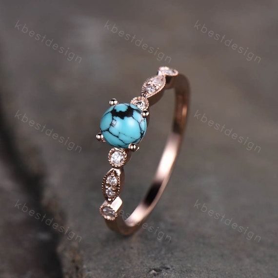Turquoise engagement ring etsy deals
