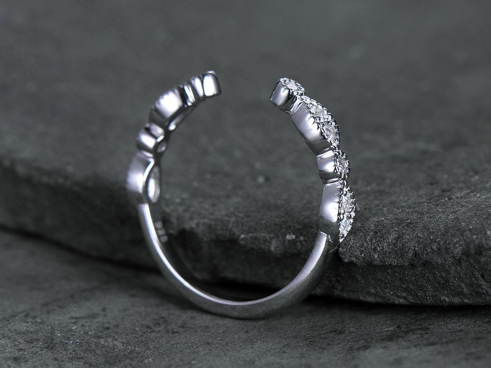 Sterling Silver Ring for Women/cubic Zirconia Wedding Band/cz - Etsy