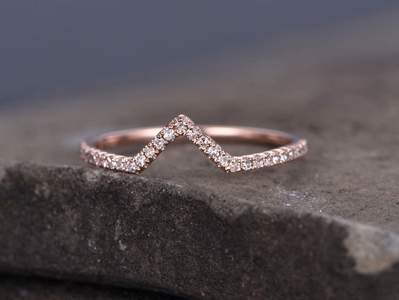 Stacking Band Ring Cubic Zirconia Rose Gold-plated Sterling Silver Stacking Band Ring Cubic Zirconia Rose Gold-plated Sterling Silver
