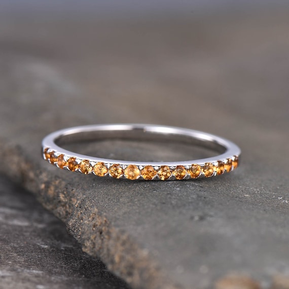 Dainty citrine best sale ring