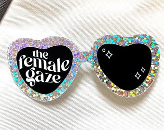 The Female Gaze Sticker || Feminist Stickers || Sparkly Sticker