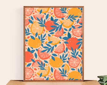 Lemon Citrus Fruit Art Print | Archival Quality
