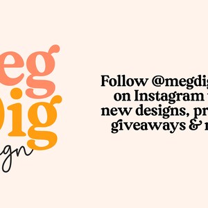 Advertisement for MegDig Design on Instagram