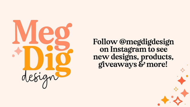 Advertisement for MegDig Design on Instagram