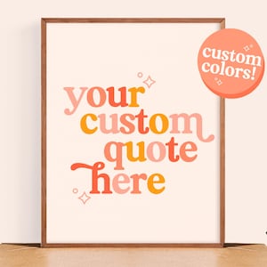 Impresión de cita personalizada // Poema personalizado // Póster tipográfico