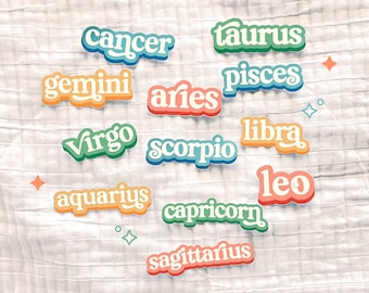 Waterproof Zodiac Stickers | Astrology Sign Decals