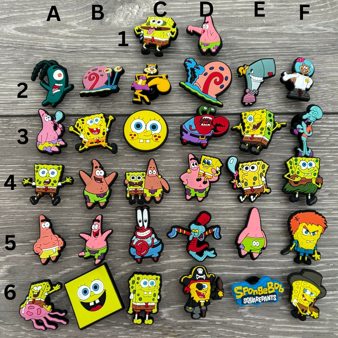 croc charms spongebob