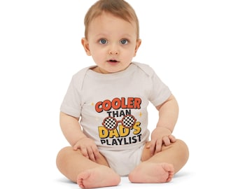 Cooler Than Dad's Playlist Baby Bodysuit | Retro Infant Bodysuit Style