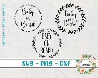 Download Free Baby On Board Svg Etsy SVG Cut Files