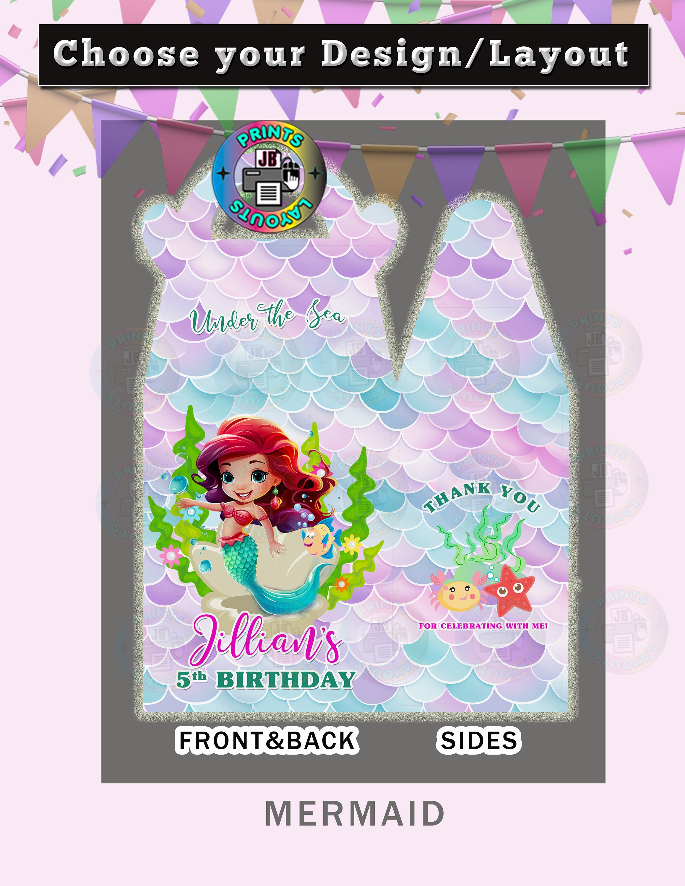 ❤︎ Personalized Printed Party Treat Box | Gift /favor/candy Box