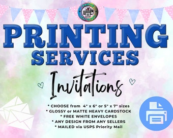 Invitation Printing Services, Glossy or Matte Cardstock