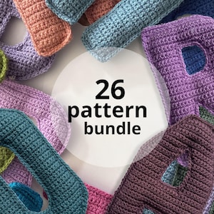 Crochet Letter Bunting Pattern Bundle  - All Letters