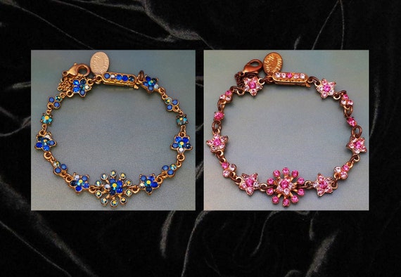 Michal Negrin Bracelet Crystal Star Flowers Victo… - image 1