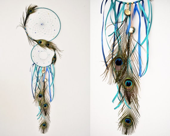 Peacock Dream Catcher Peacock Dreamcatcher Wall Decor Peacock Wall Art Living Room Peacock Decor Bedroom Dream Catcher New Home Gift