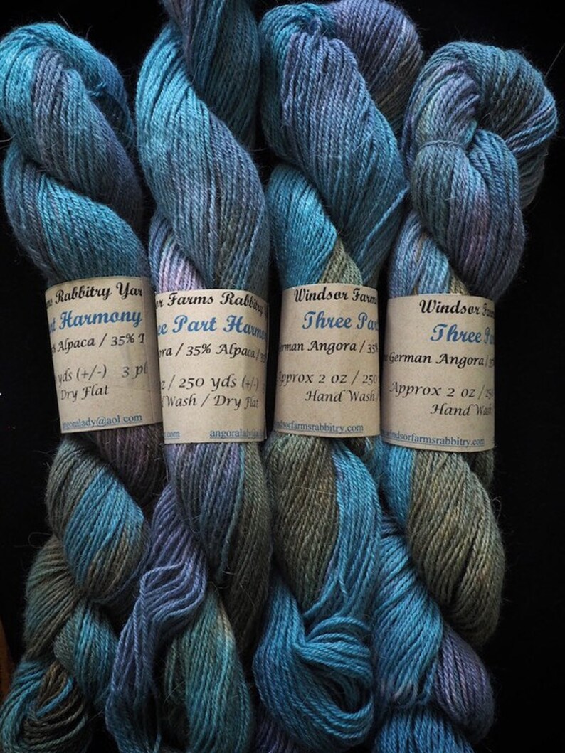 Multi-Color Fingering Weight Angora Yarn