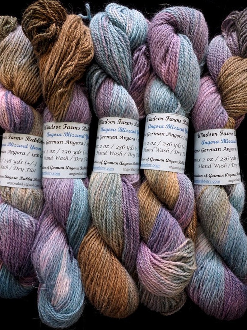 Multi-Color Fingering Weight Angora Yarn