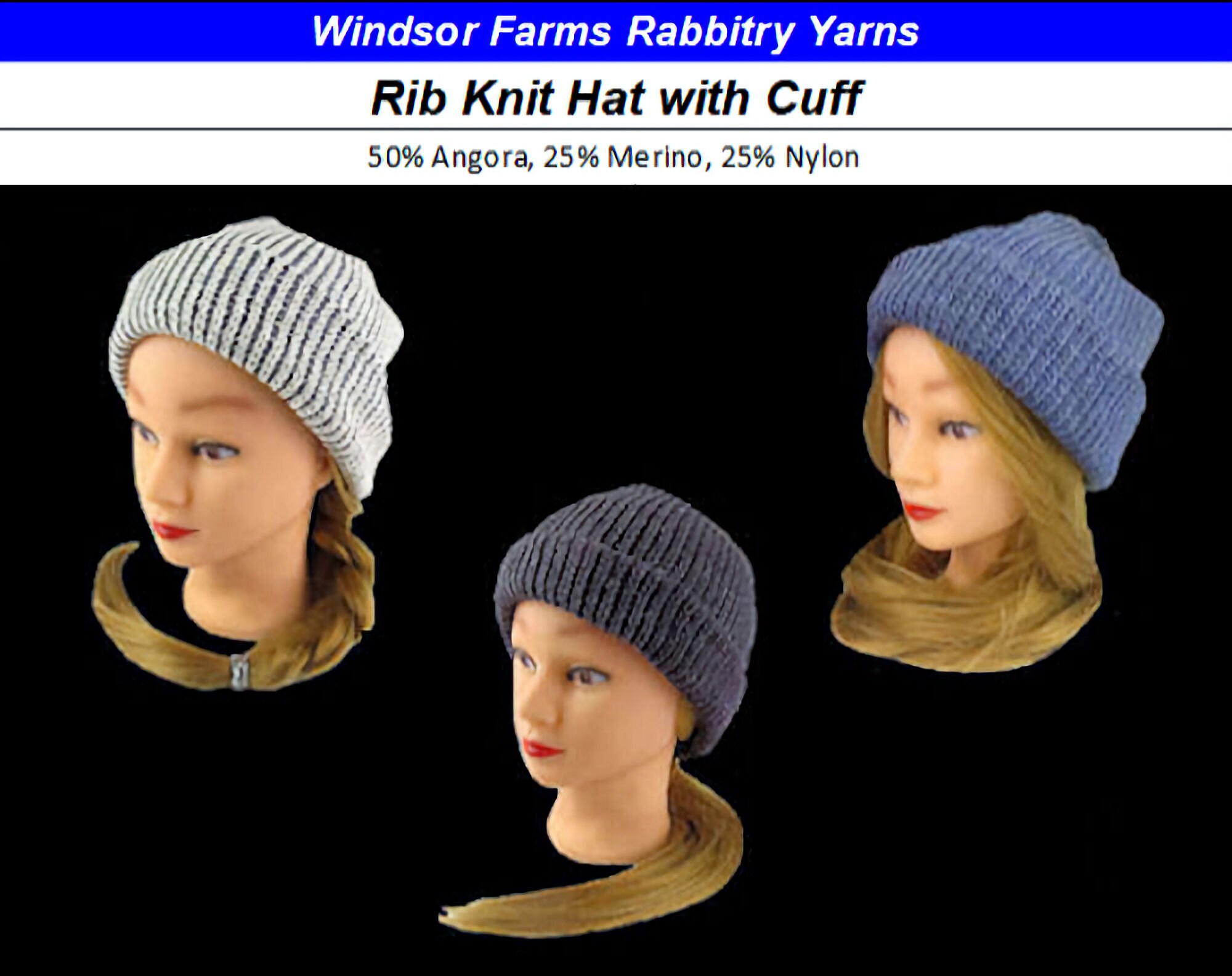 Rib Knit Hat With Cuff - Etsy