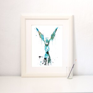 Blue Angel - Instant Download - high resolution - watercolour - art print - Digital Download