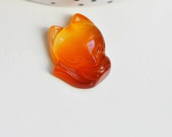 Free shipping AAA grade natural carnelian Fox ward off evil charm health necklace pendant
