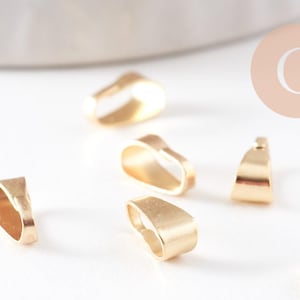 Gold-plated 304 stainless steel bail, 7mm, x10 (G2897)