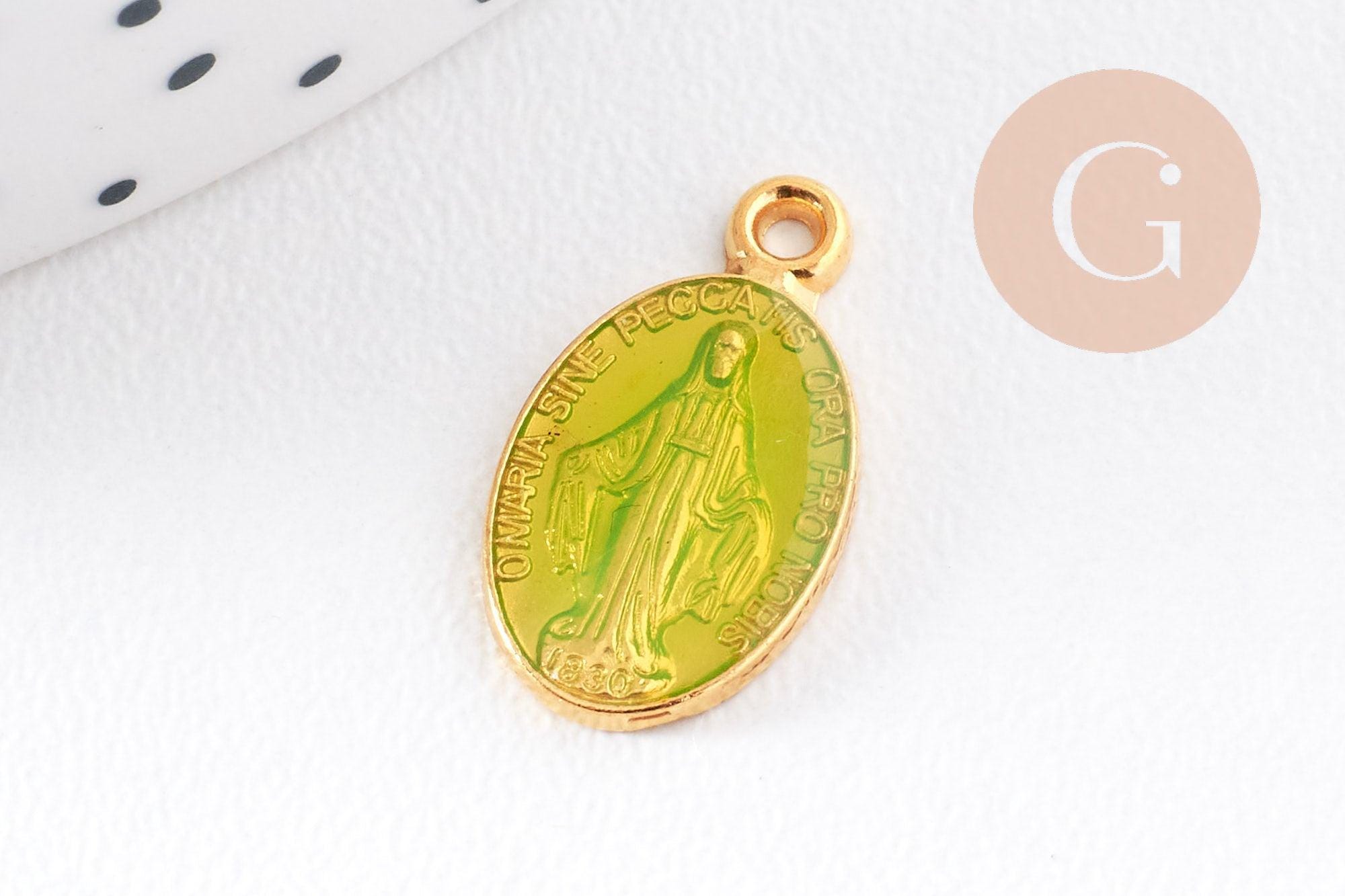 Vnox Collane Con Ciondolo Vergine Maria Color Oro Per Uomo Donna, Gioielli Con Regali Religiosi Per Collare Madre Maria In Metallo In Acciaio Inossidabile