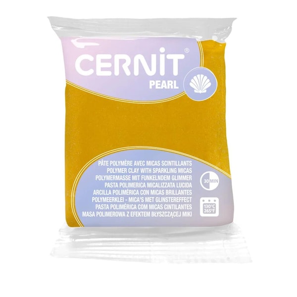 Cernit Pearl Polymer Clay - Pearly Yellow x56g (G10429)