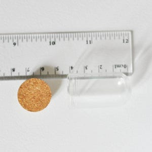 Mini cloche en verre et support en liège 44.5mm, x1 (G1687)
